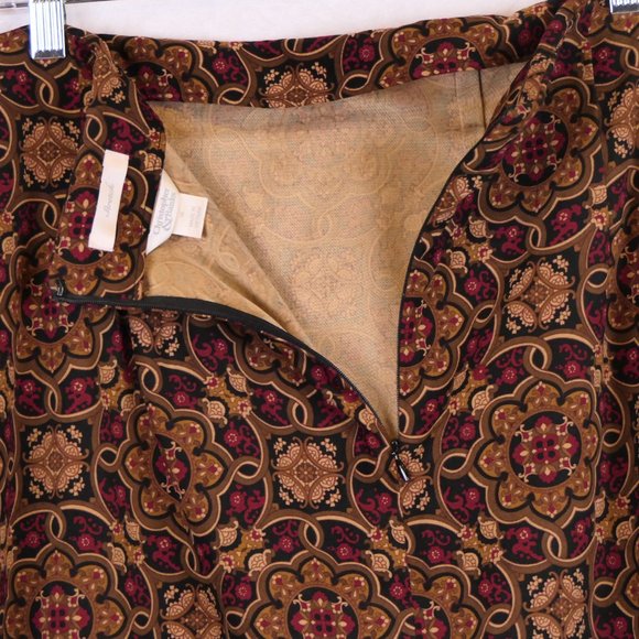 Christopher & Banks Women's Size 16 Elegant Print Stretch Skirt - Picture 6 of 7